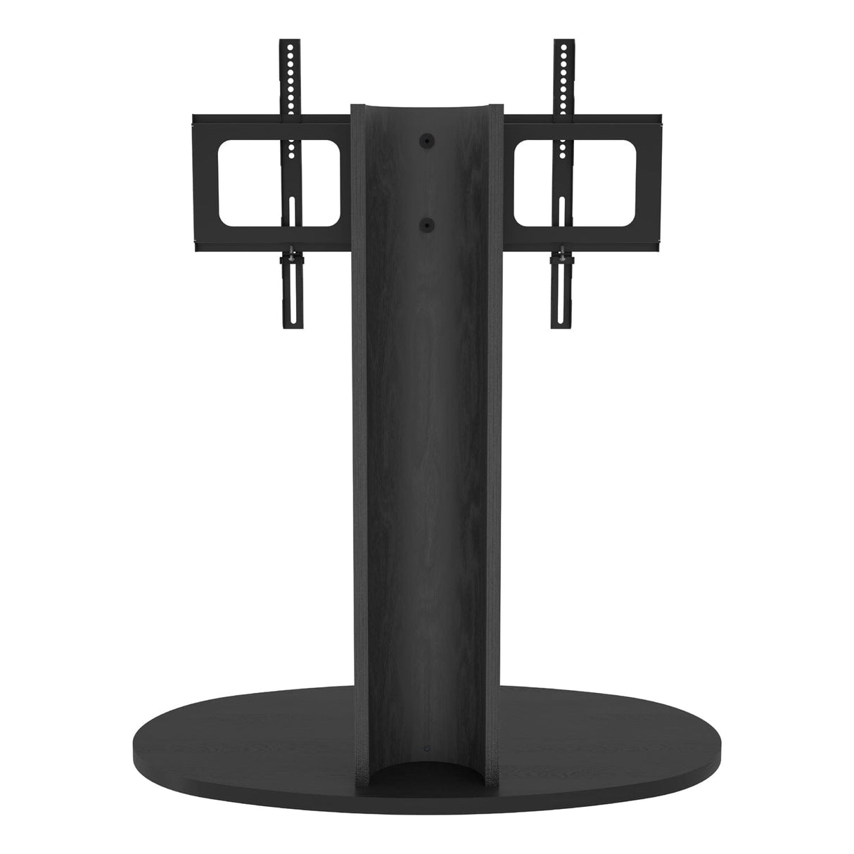 AVF Wooden Column Freestanding Oval Pedestal TV Stand, for TVs 32-65” – Black