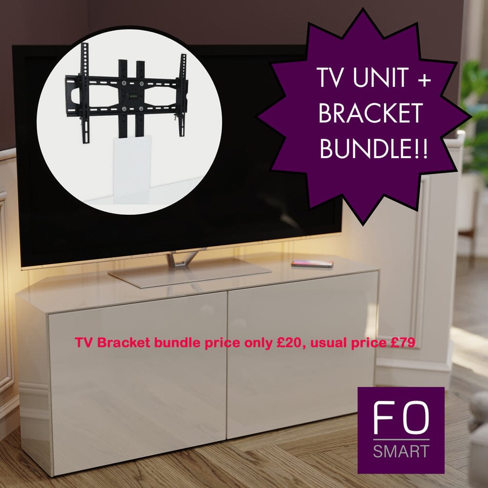 Frank Olsen High Gloss White 1200mm Corner TV Cabinet with LED Lighting