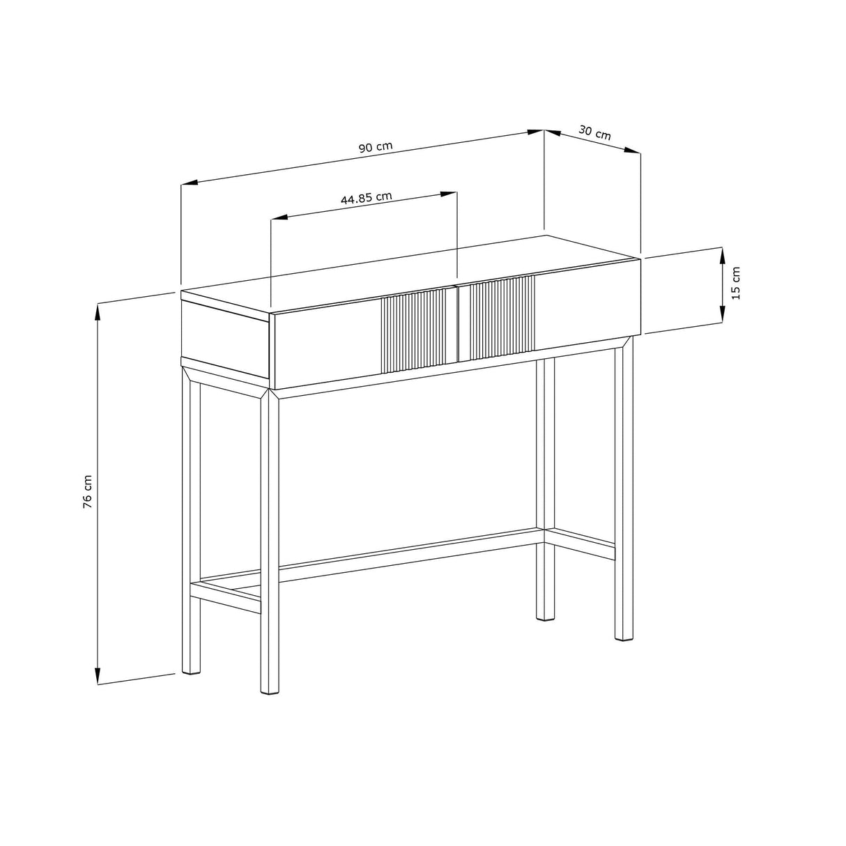 Frank Olsen Iona Grey Console Table with Mood Lighting