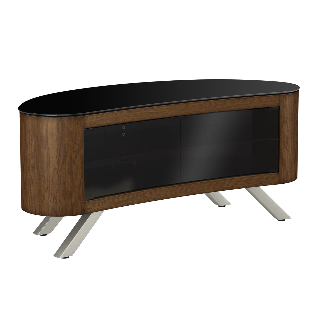 AVF Affinity Bay Plus 1.15m Curved TV Stand - Walnut