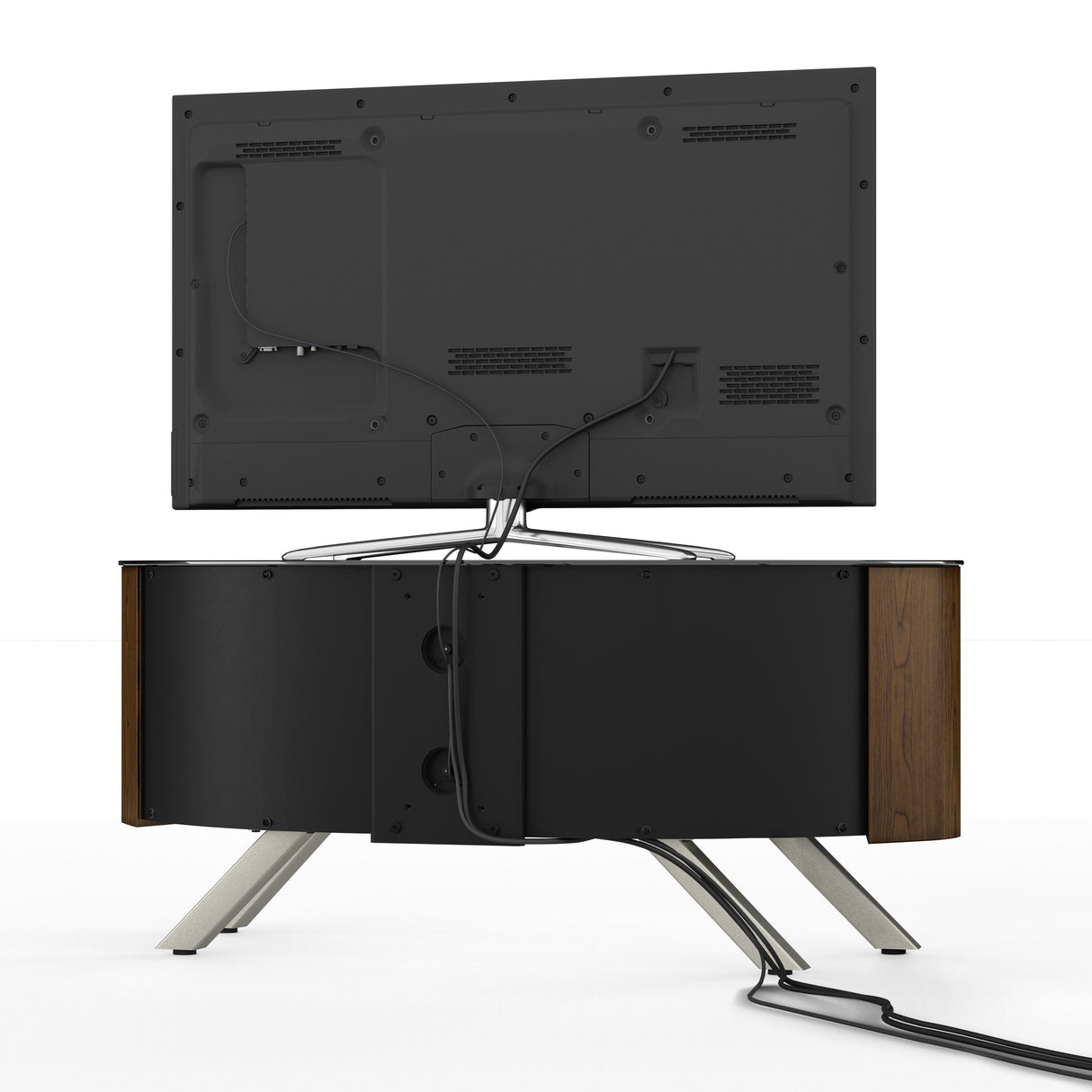 AVF Affinity Bay Plus 1.15m Curved TV Stand - Walnut