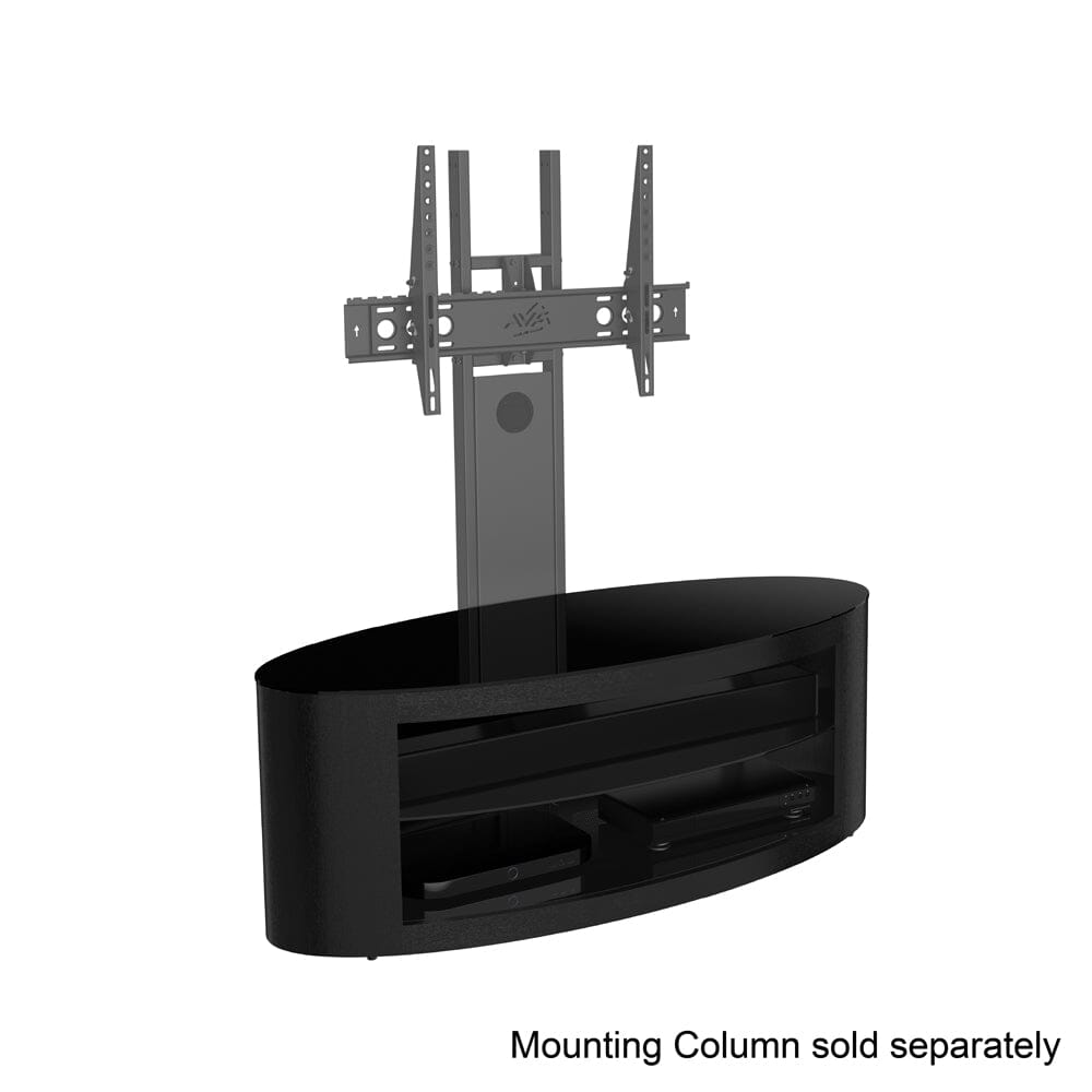 AVF Affinity Buckingham 1.1m Black Oval TV Stand, for TVs up to 55"
