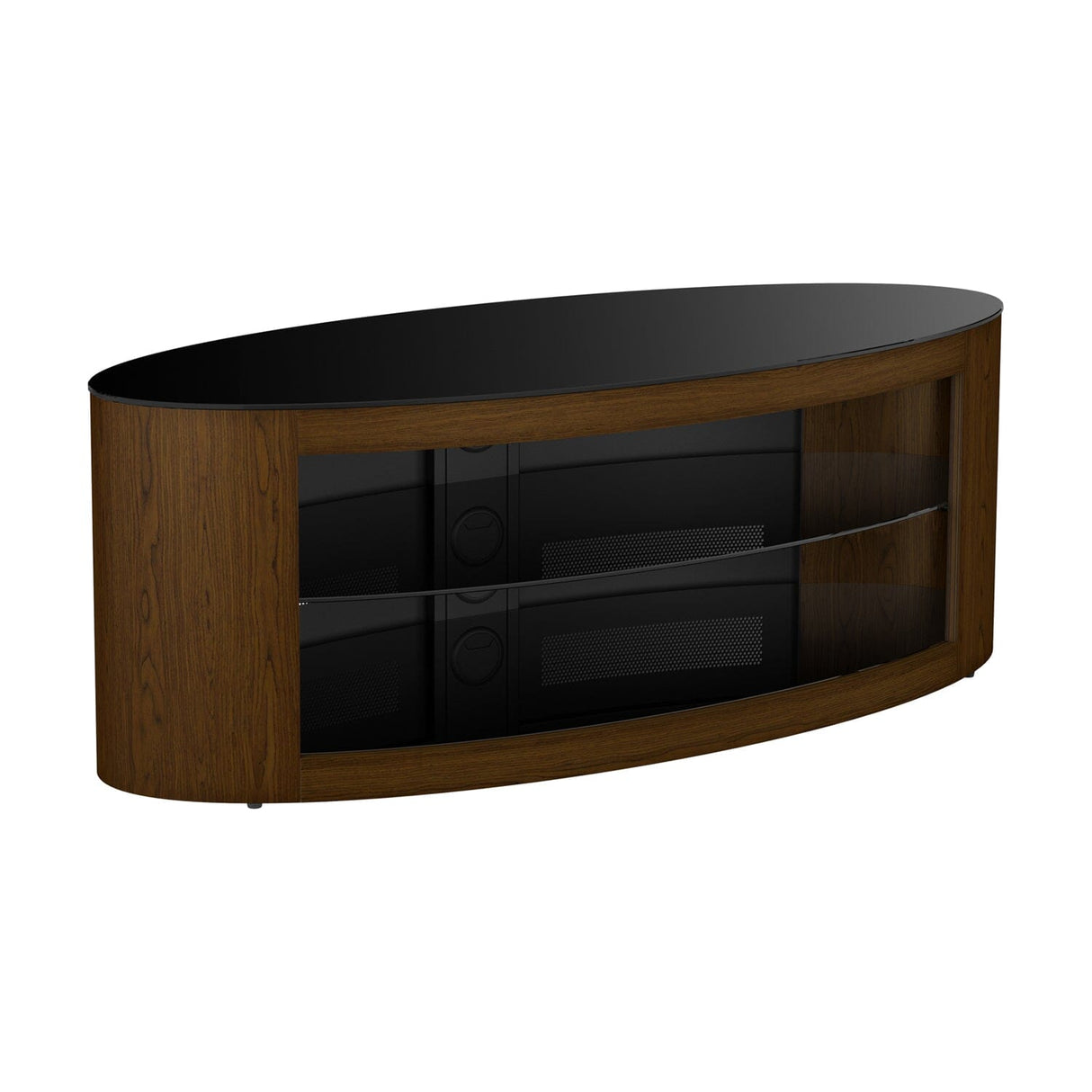 AVF Affinity Buckingham 1.1m Walnut Oval TV Stand, for TVs up to 55"