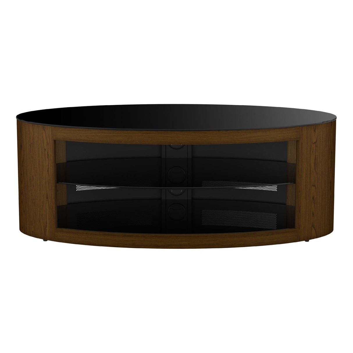 AVF Affinity Buckingham 1.1m Walnut Oval TV Stand, for TVs up to 55"