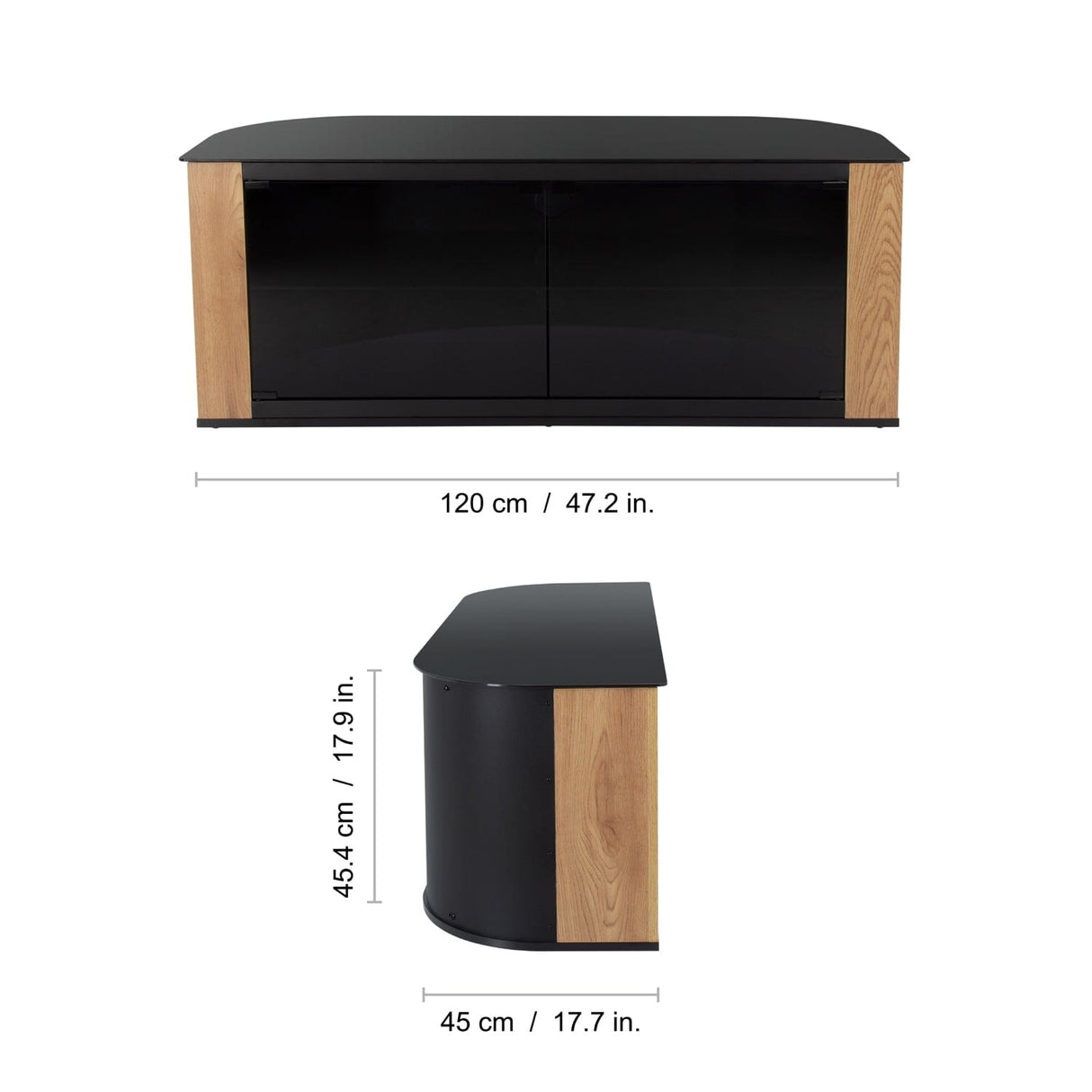 AVF Gallery 1.2m Corner TV Stand - Rustic Wood