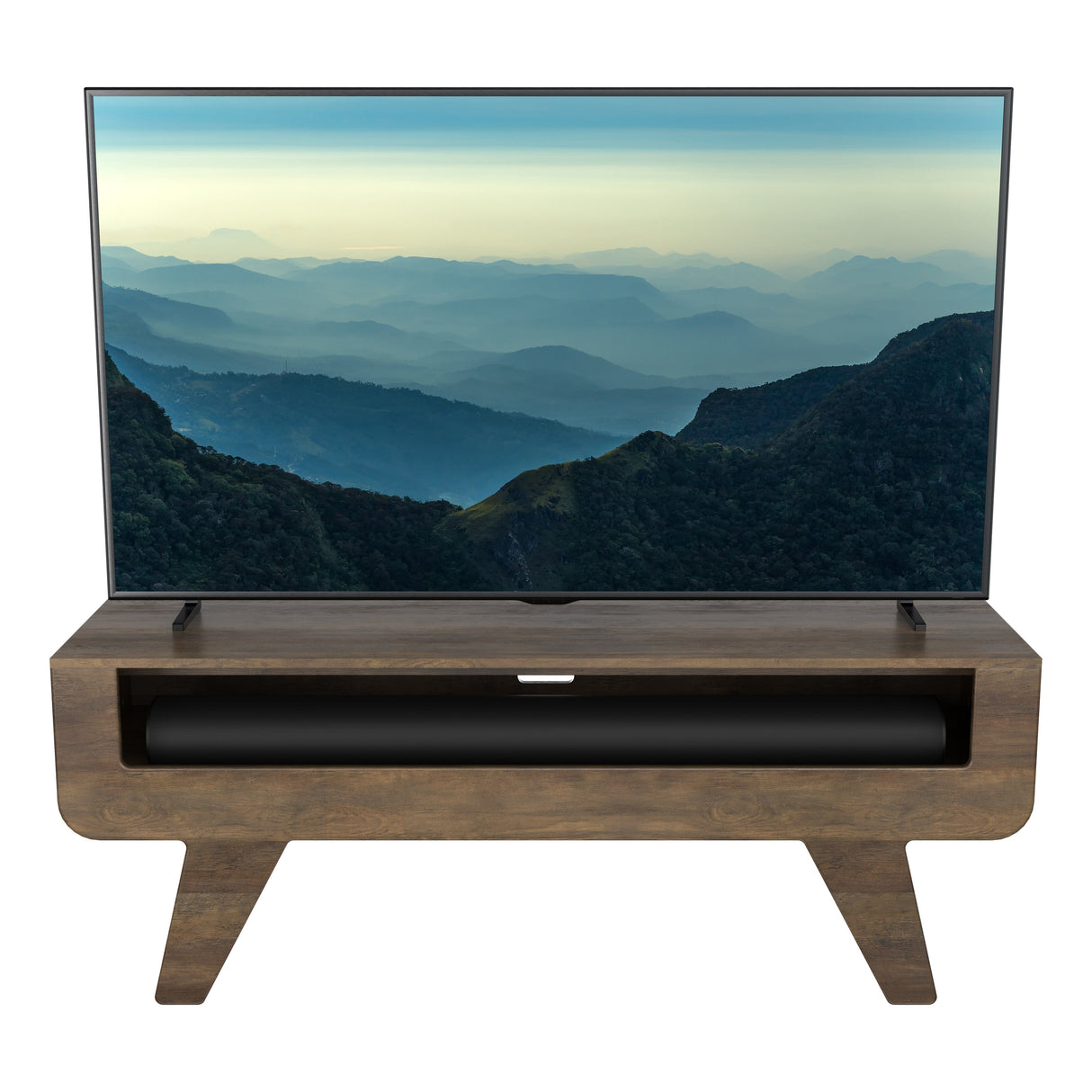AVF Horton 1.2m Tapered Leg TV Stand - Dark Wood