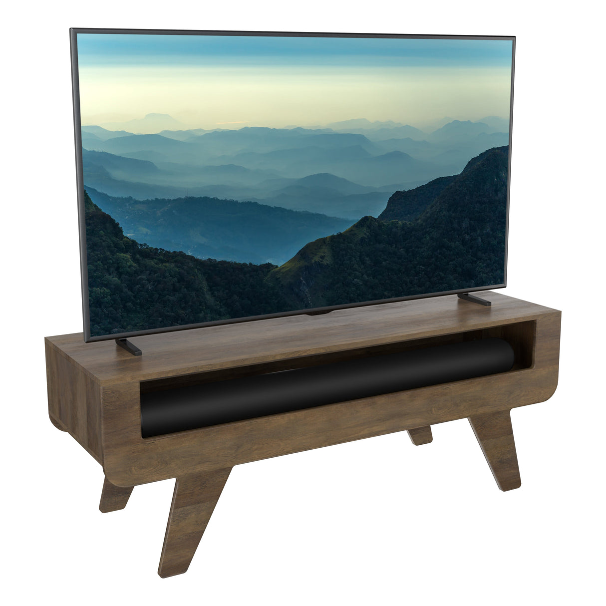 AVF Horton 1.2m Tapered Leg TV Stand - Dark Wood