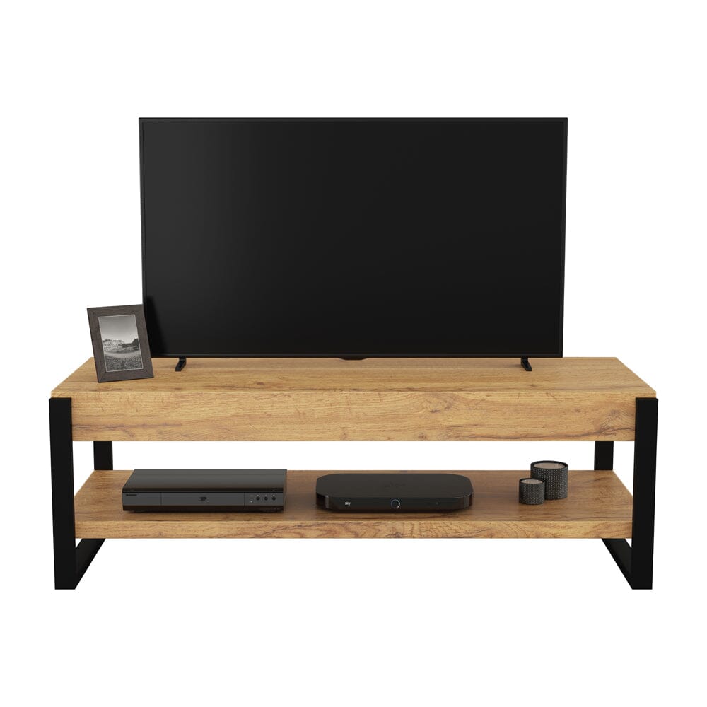AVF Ridgewood 120cm Wide Rustic Light Wooden TV Stand (FS1200RIDLW)