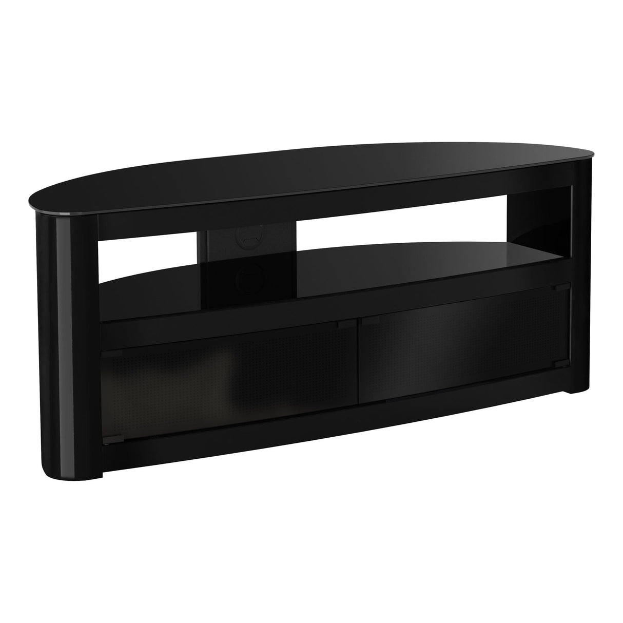 AVF Affinity Burghley 1.25m Gloss Black Curved TV Stand for TVs up to 65"