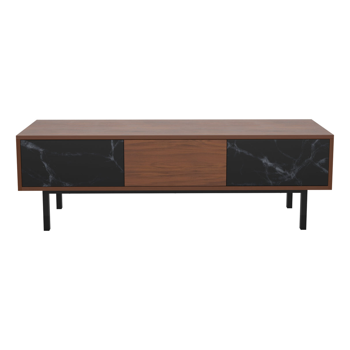 AVF Skyline 1.4m TV Stand - Walnut & Black Marble