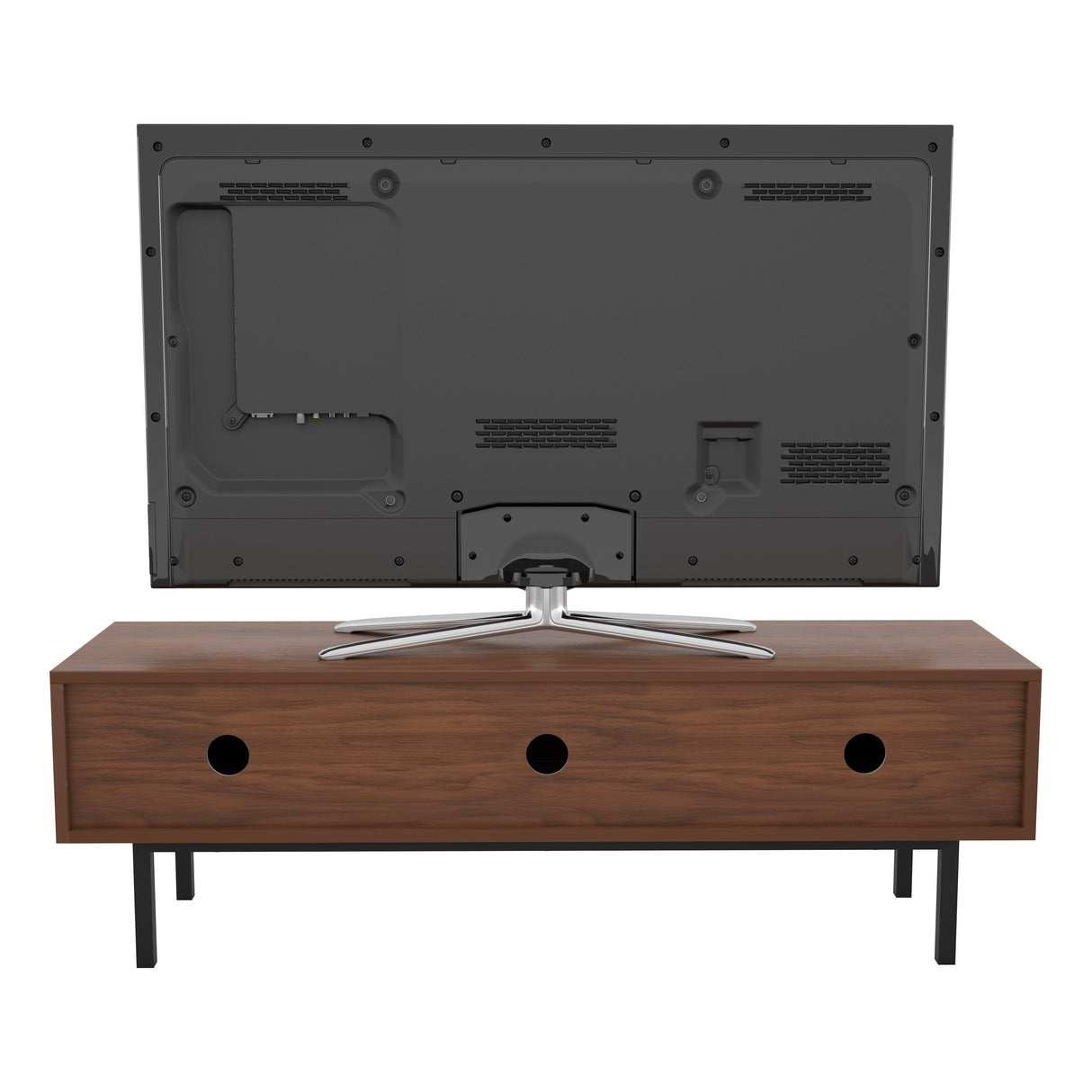 AVF Skyline 1.4m TV Stand - Walnut & Black Marble