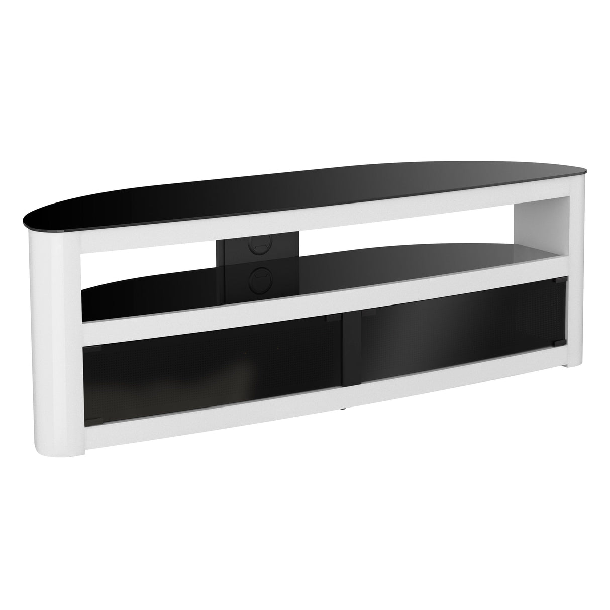 AVF Affinity Burghley 1.5m Curved TV Stand - Gloss White