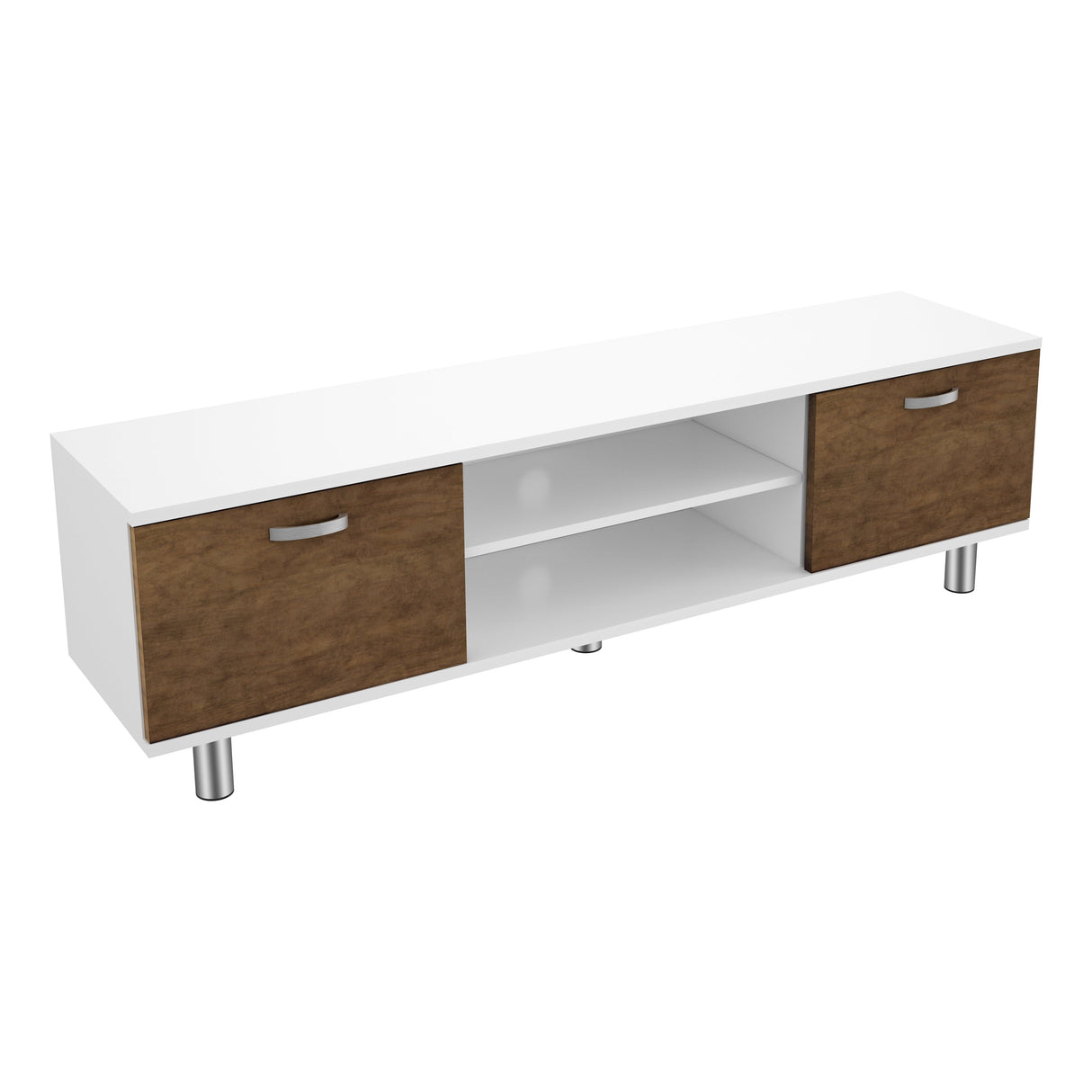AVF Omaha 1.5m TV Stand - White & Walnut