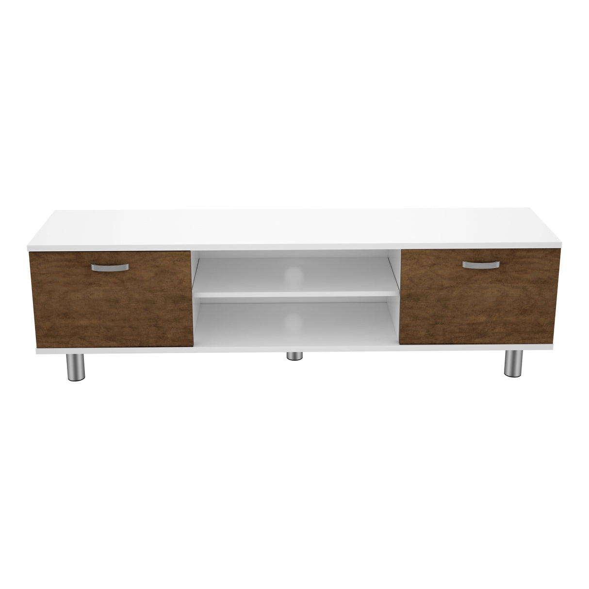 AVF Omaha 1.5m TV Stand - White & Walnut