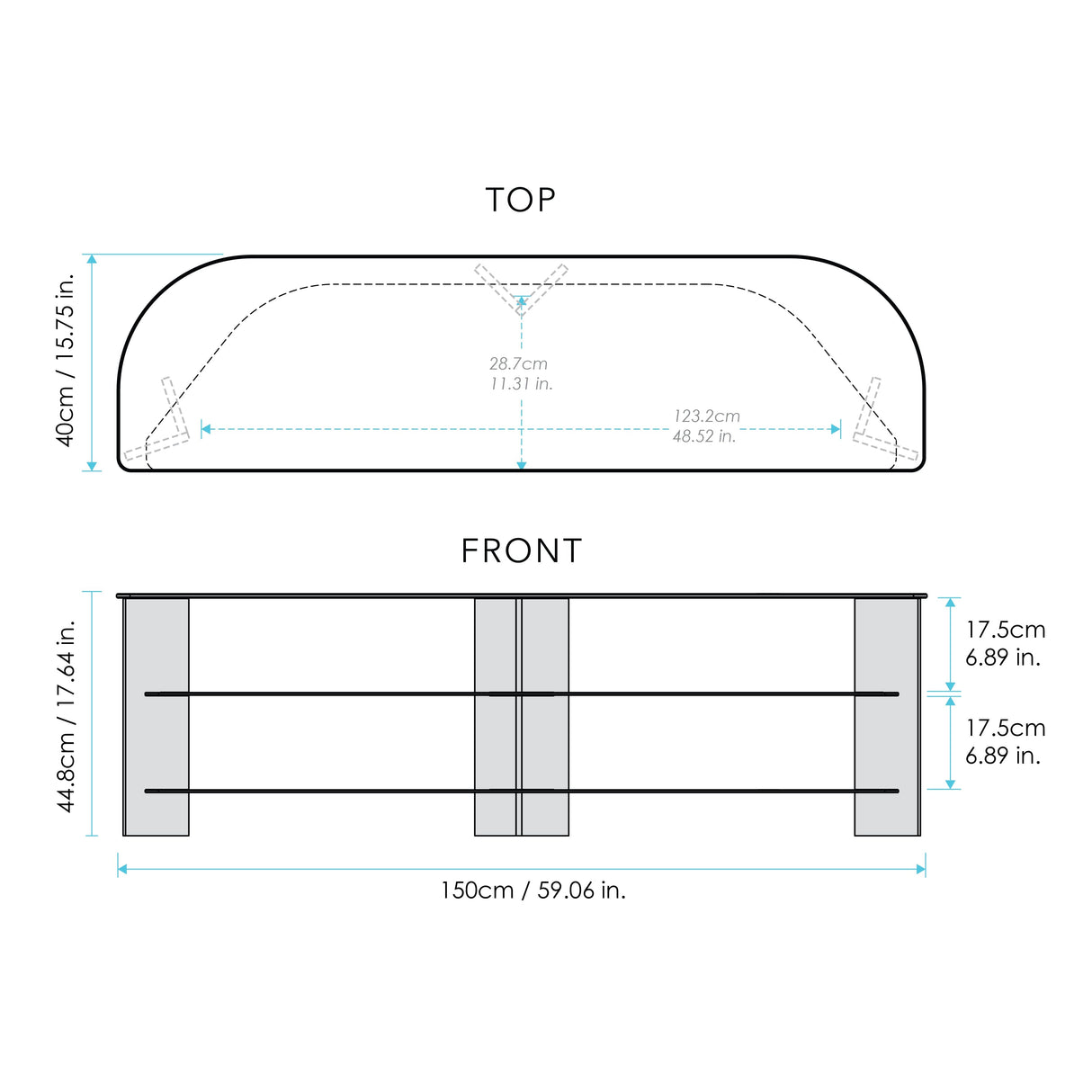 AVF Varano 1.5m Corner TV Stand - Black