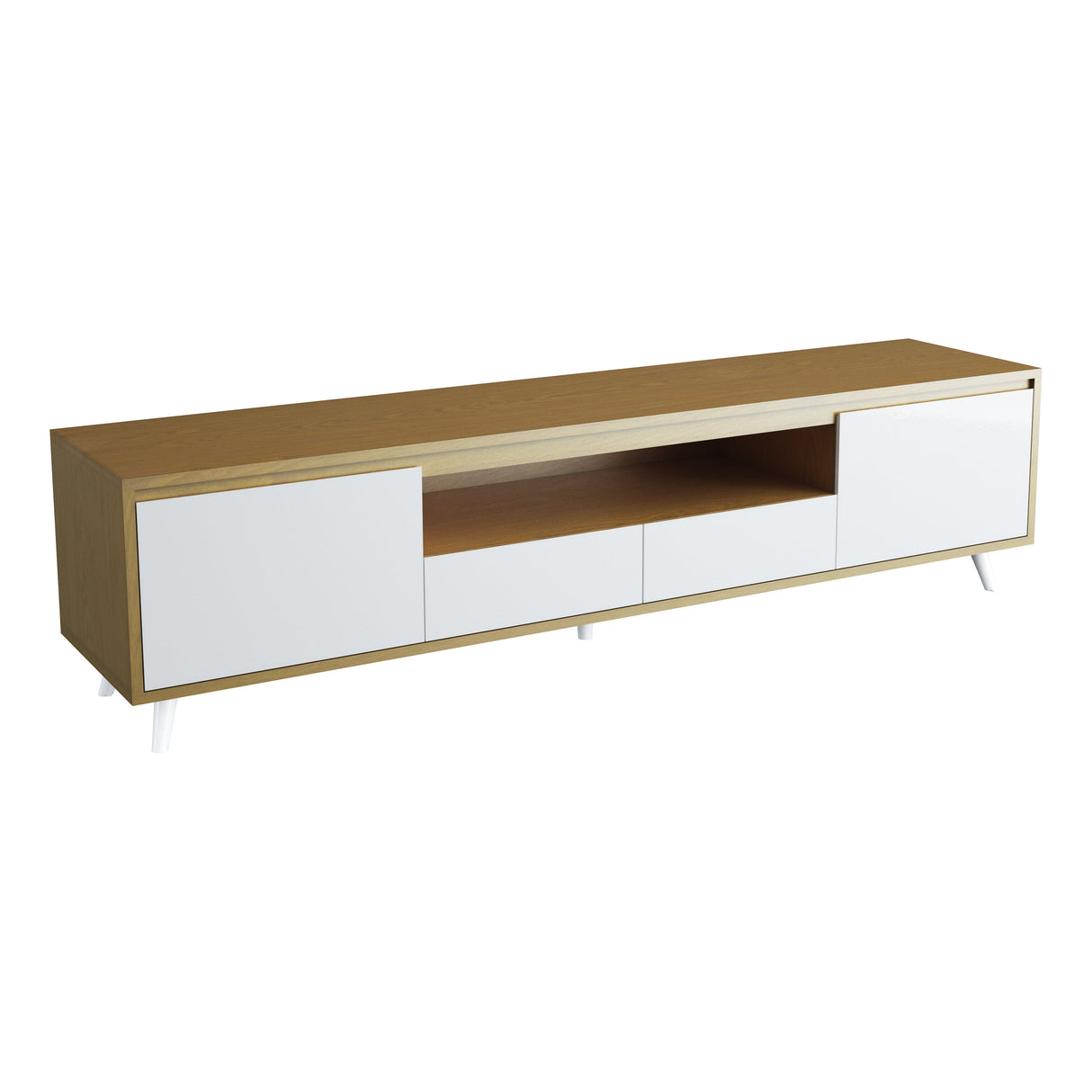 AVF Nappa 1.8m TV Stand - Oak & White