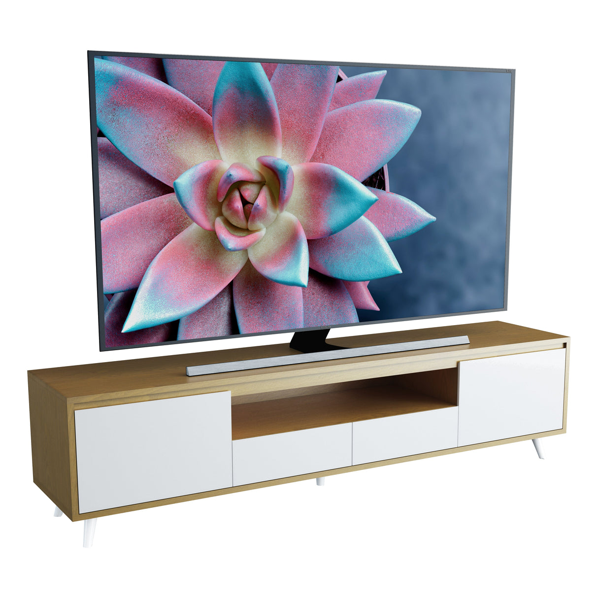 AVF Nappa 1.8m TV Stand - Oak & White