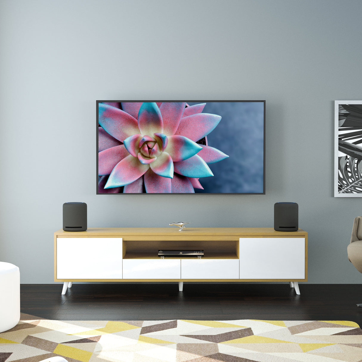 AVF Nappa 1.8m TV Stand - Oak & White