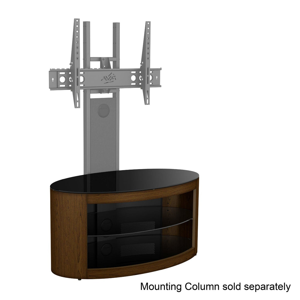 AVF Affinity Buckingham 80cm Walnut Oval TV Stand for TVs up to 40"