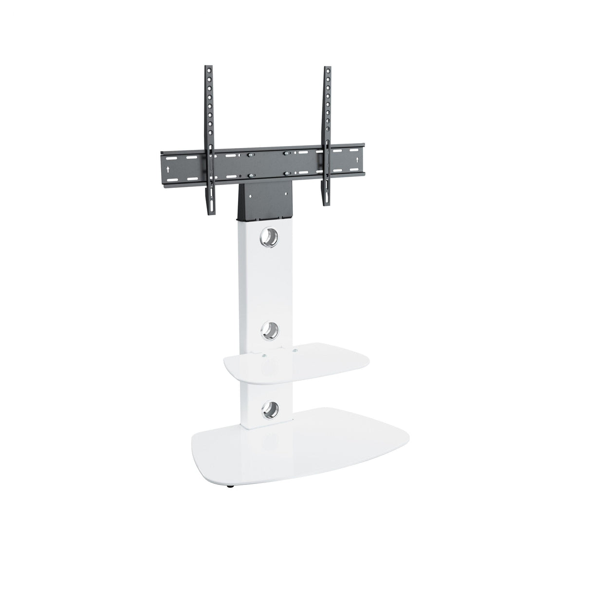 AVF Lucerne 70cm Curved Pedestal TV Stand - Satin White