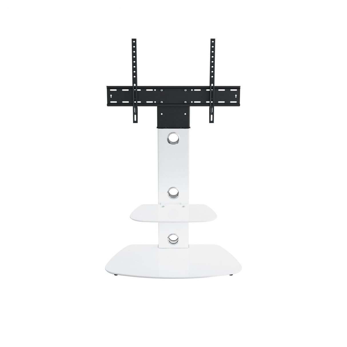 AVF Lucerne 70cm Curved Pedestal TV Stand - Satin White