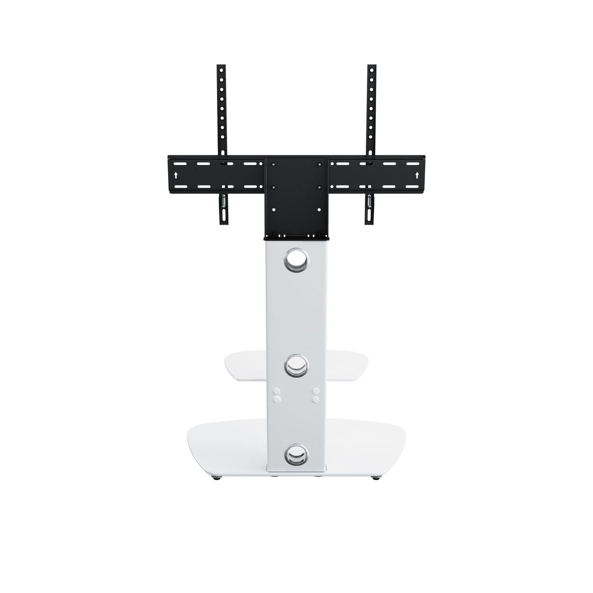 AVF Lucerne 70cm Curved Pedestal TV Stand - Satin White