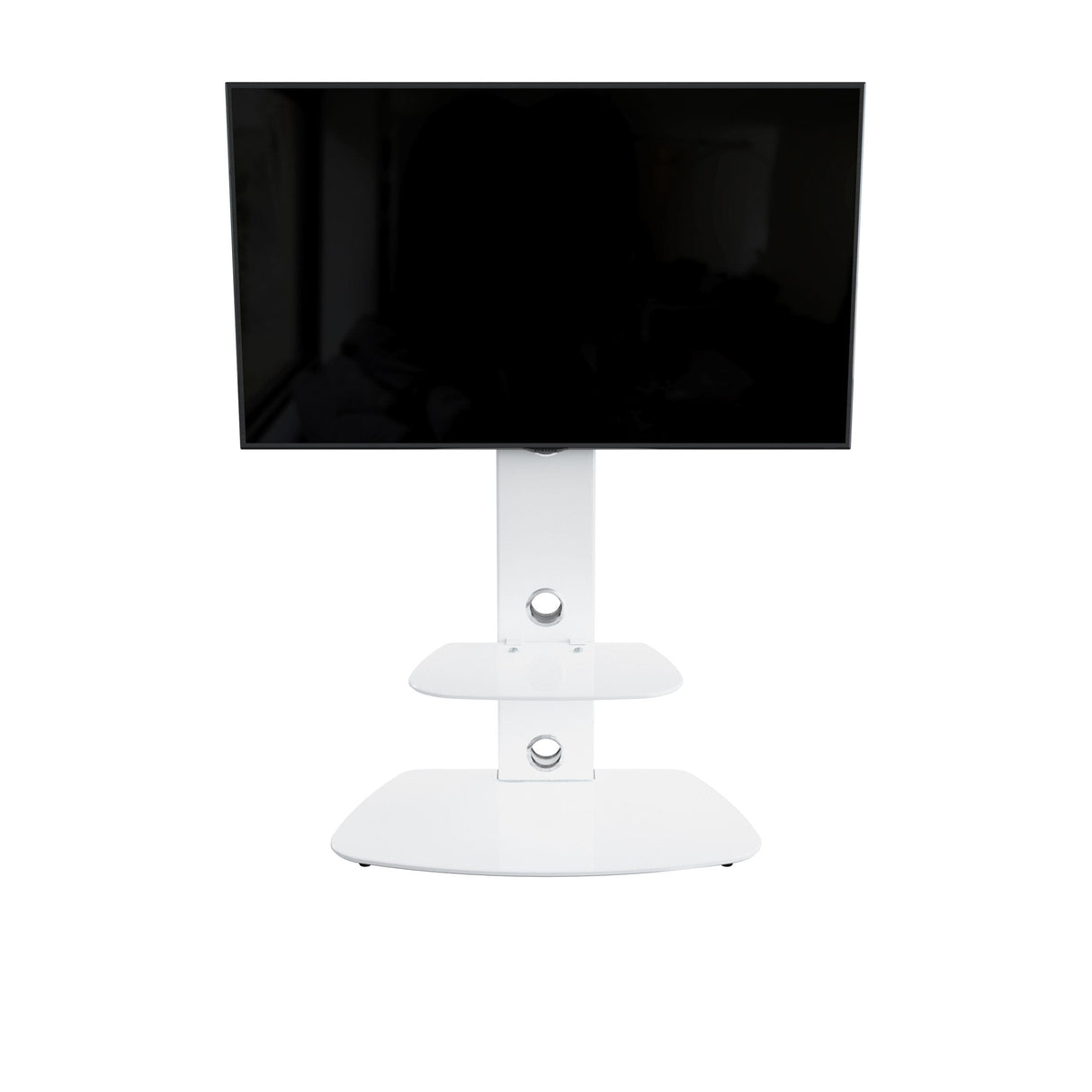 AVF Lucerne 70cm Curved Pedestal TV Stand - Satin White