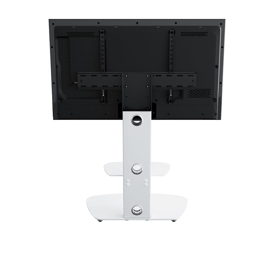 AVF Lucerne 70cm Curved Pedestal TV Stand - Satin White