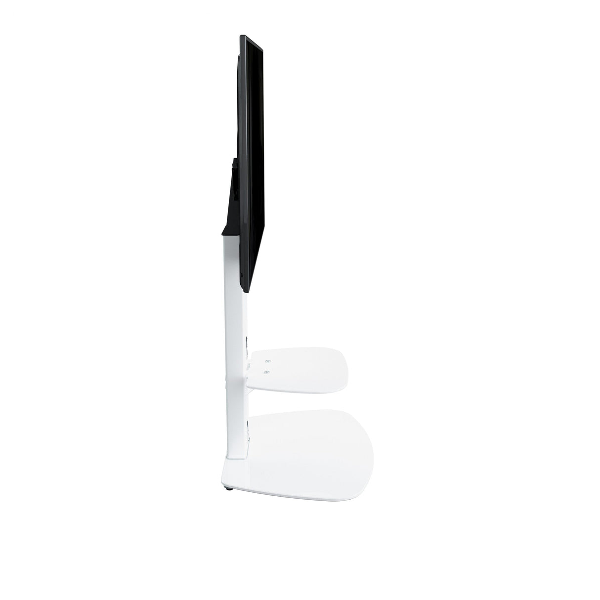 AVF Lucerne 70cm Curved Pedestal TV Stand - Satin White