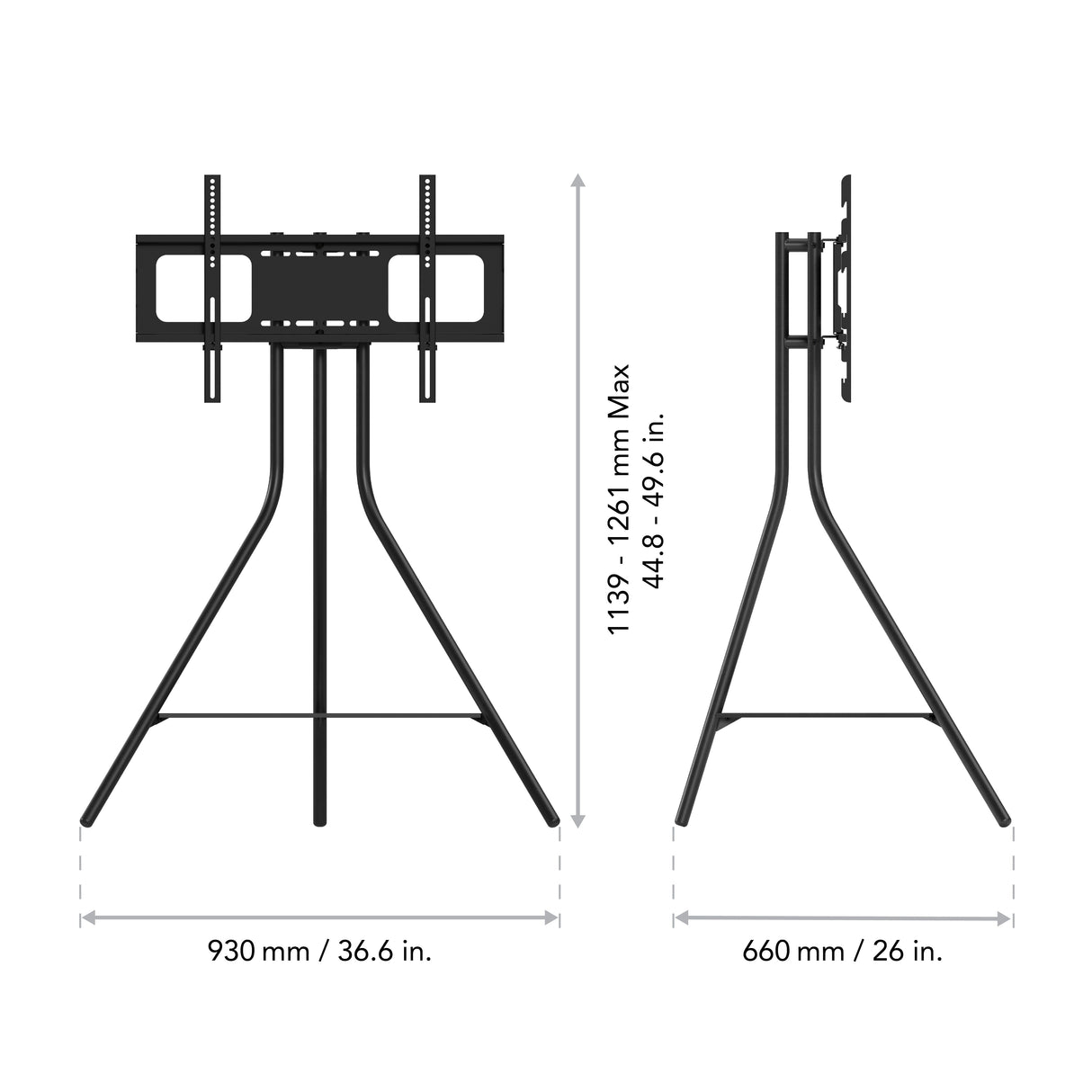 AVF Tiga Freestanding Metal TV Tripod - Black