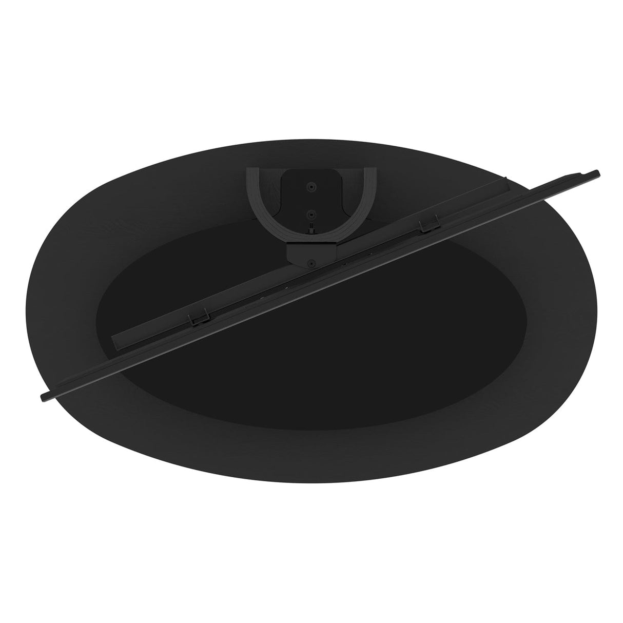 AVF Affinity Chepstow 93cm Oval Pedestal Black TV Stand, for TVs 32 - 65"