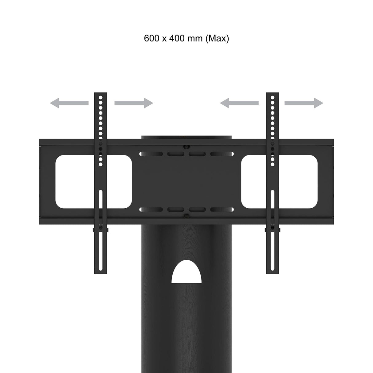 AVF Affinity Chepstow 93cm Oval Pedestal Black TV Stand, for TVs 32 - 65"