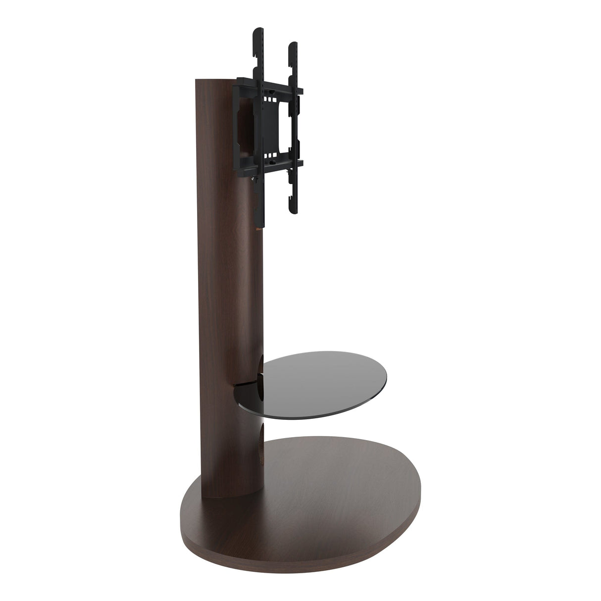 AVF Affinity Chepstow 93cm Oval Pedestal Walnut TV Stand, for TVs 32 - 65"