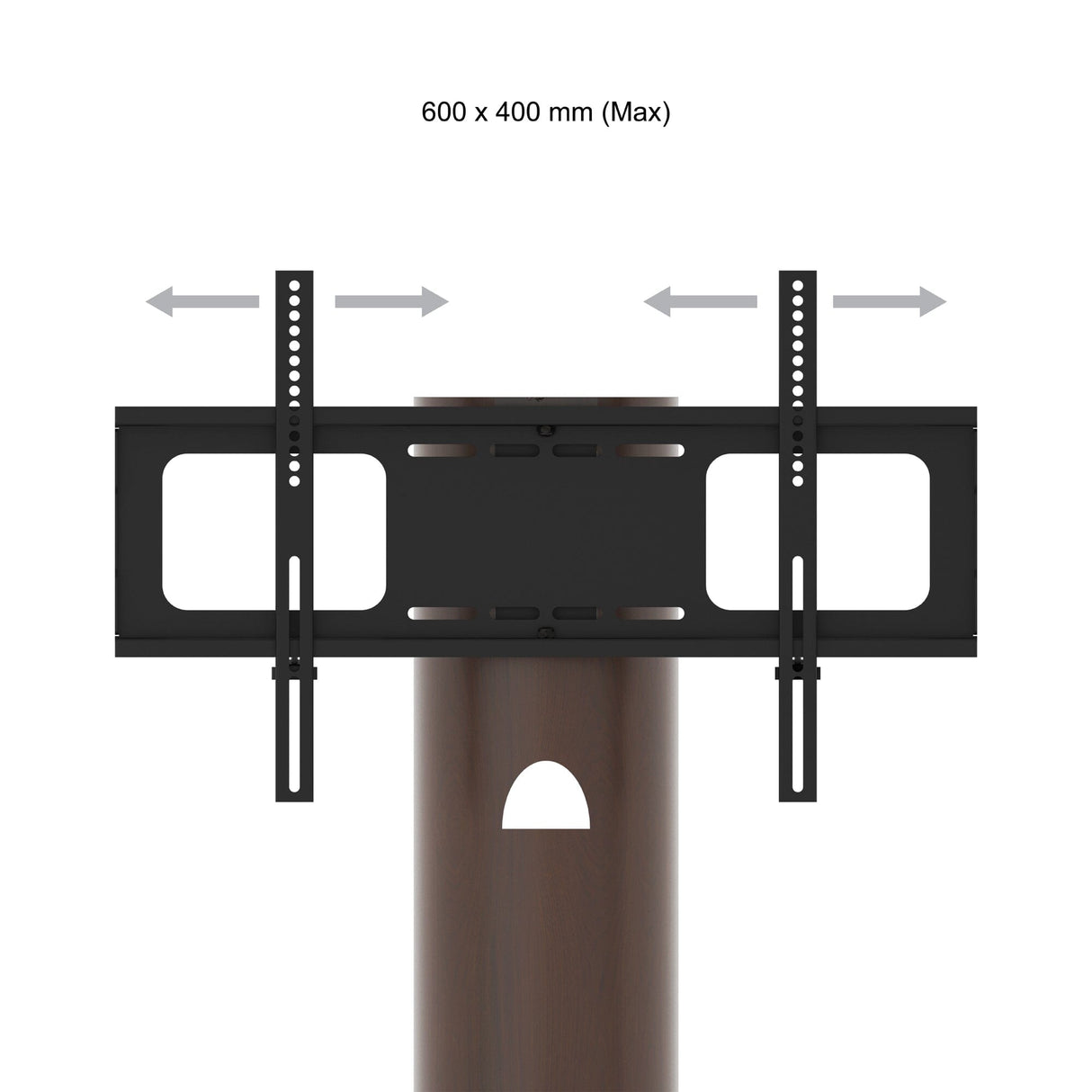 AVF Affinity Chepstow 93cm Oval Pedestal Walnut TV Stand, for TVs 32 - 65"