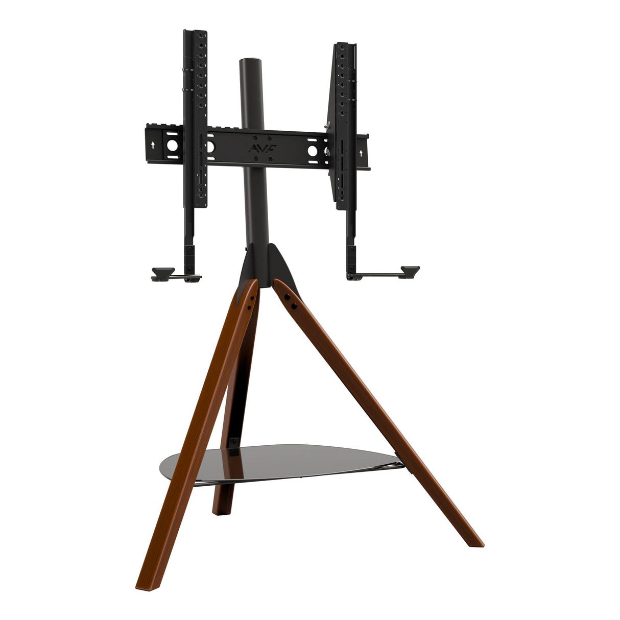 AVF Hoxton Sound Freestanding Tripod Dark Wood TV Stand with Soundbar Bracket