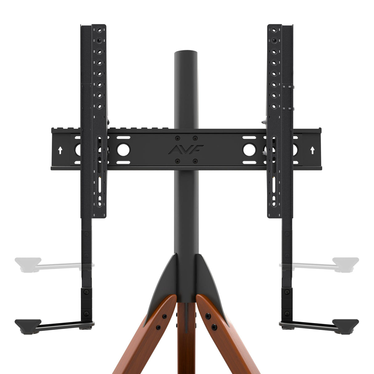 AVF Hoxton Sound Freestanding Tripod Dark Wood TV Stand with Soundbar Bracket