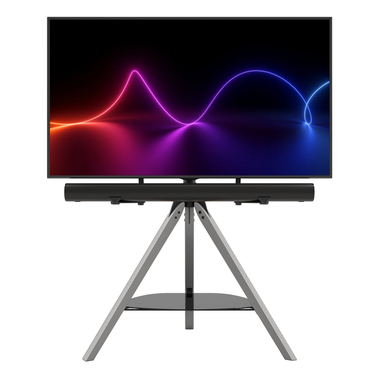 AVF Hoxton Sound Freestanding Tripod Grey TV Stand with Soundbar Bracket