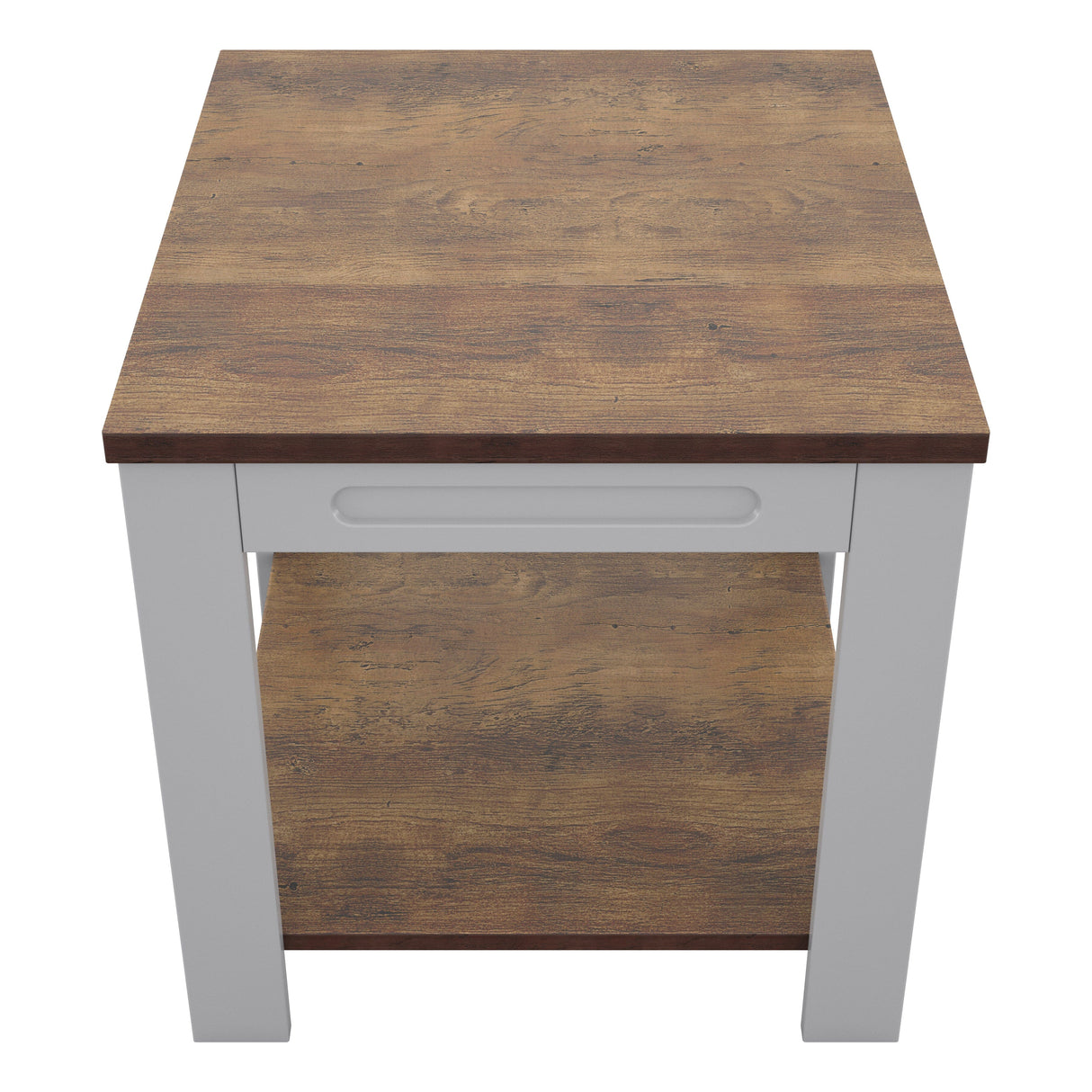 AVF Whitesands Side Table - Satin Grey & Wood