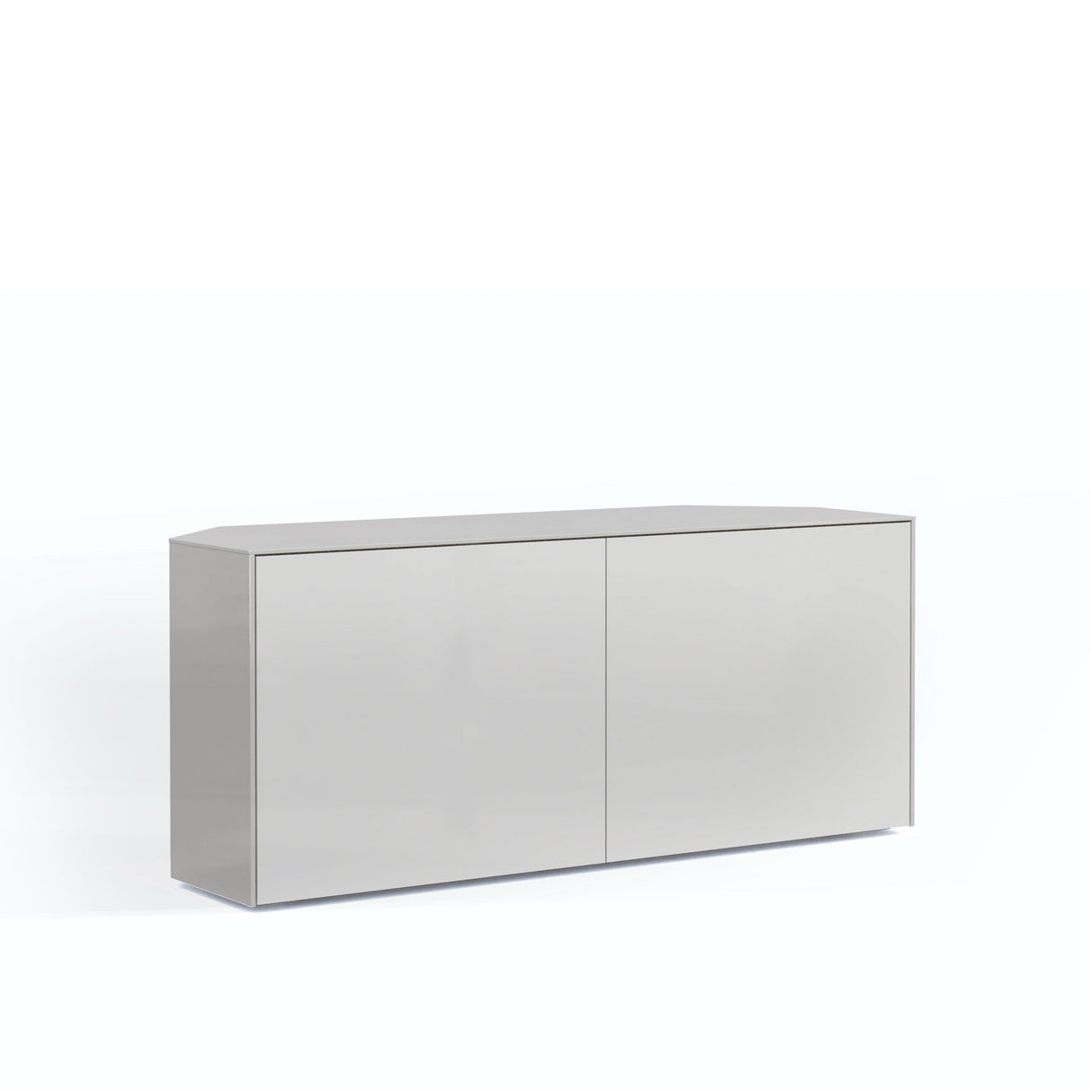 Frank Olsen High Gloss White 1200mm Corner TV Cabinet with LED Lighting