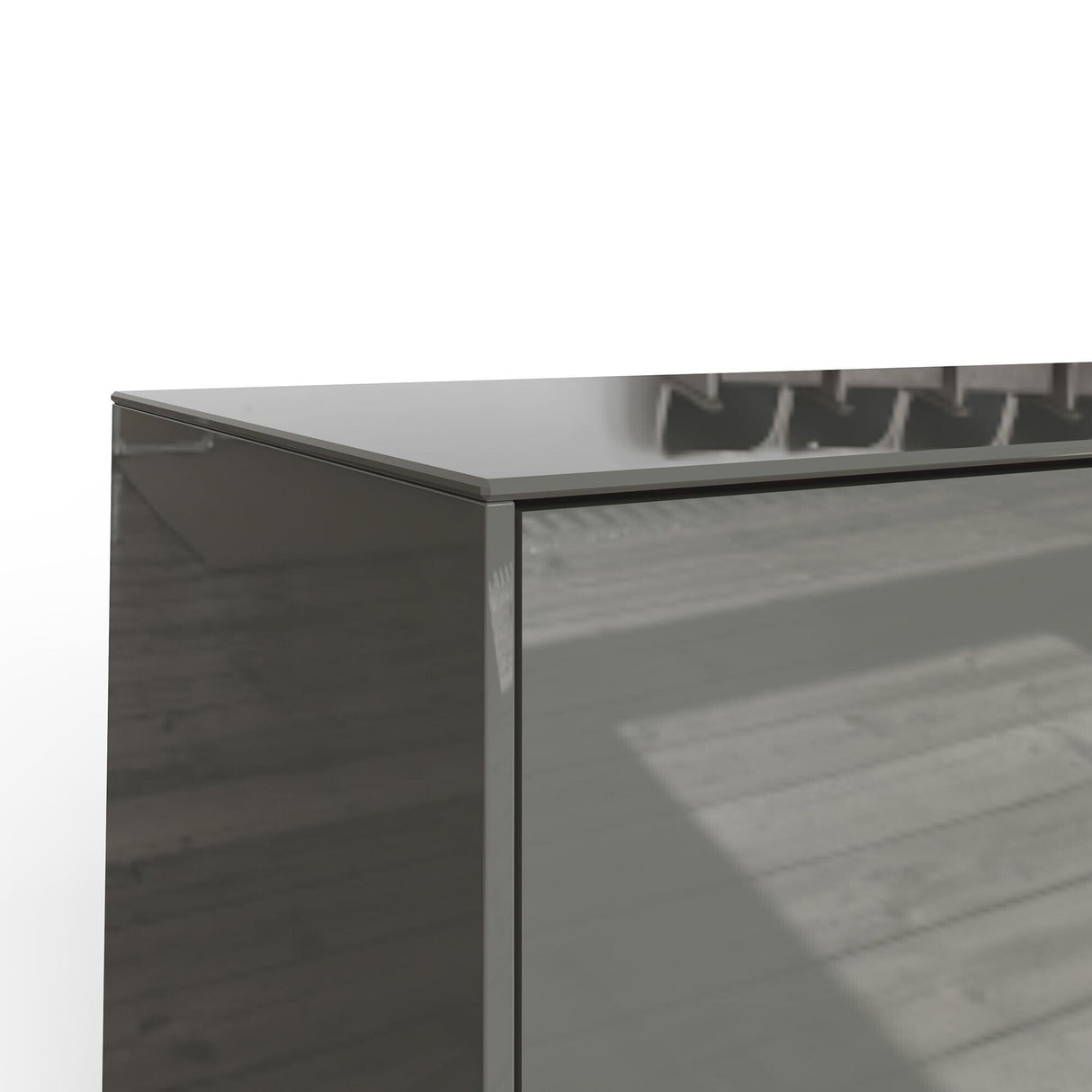 Frank Olsen High Gloss Grey 1500mm TV Cabinet with LED Lighting