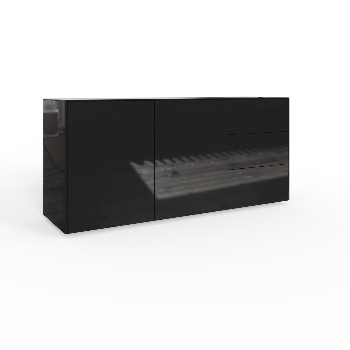 Frank Olsen Intel Range Gloss Black Sideboard With LED Lighting