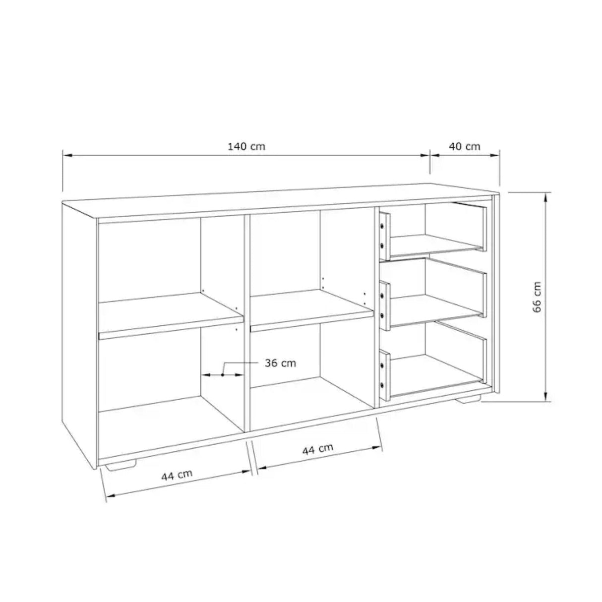 Frank Olsen Intel Range Gloss Black Sideboard With LED Lighting