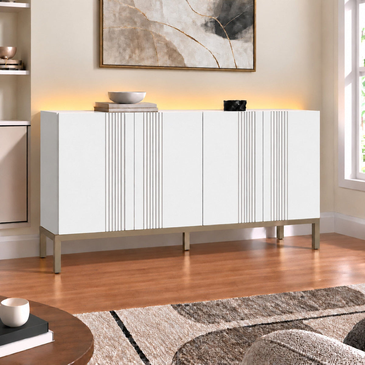 Frank Olsen Iona White Sideboard with Mood Lighting