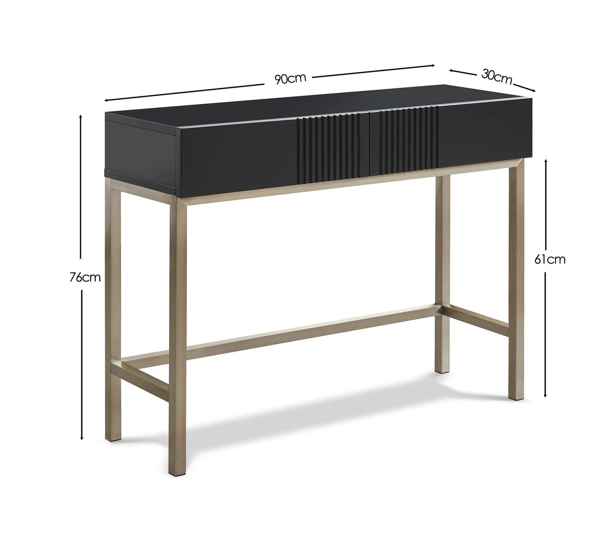 Frank Olsen Iona Black Console Table with Mood Lighting
