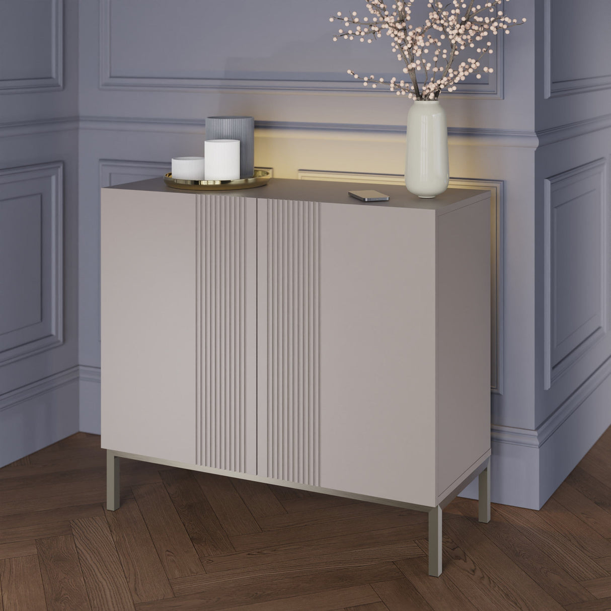 Frank Olsen Iona Grey Small Sideboard with Mood Lighting