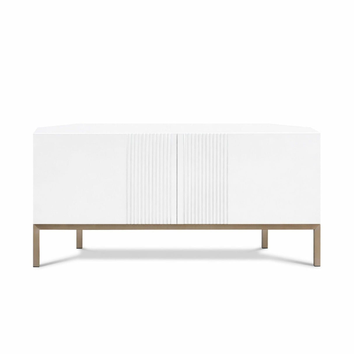 Frank Olsen Iona White Corner TV Cabinet with Mood Lighting for TV's up to 50"