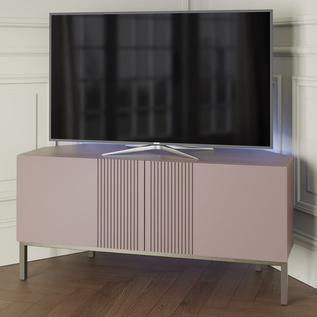 Frank Olsen Iona Mulberry Corner TV Cabinet with Mood Lighting for TV's up to 50"