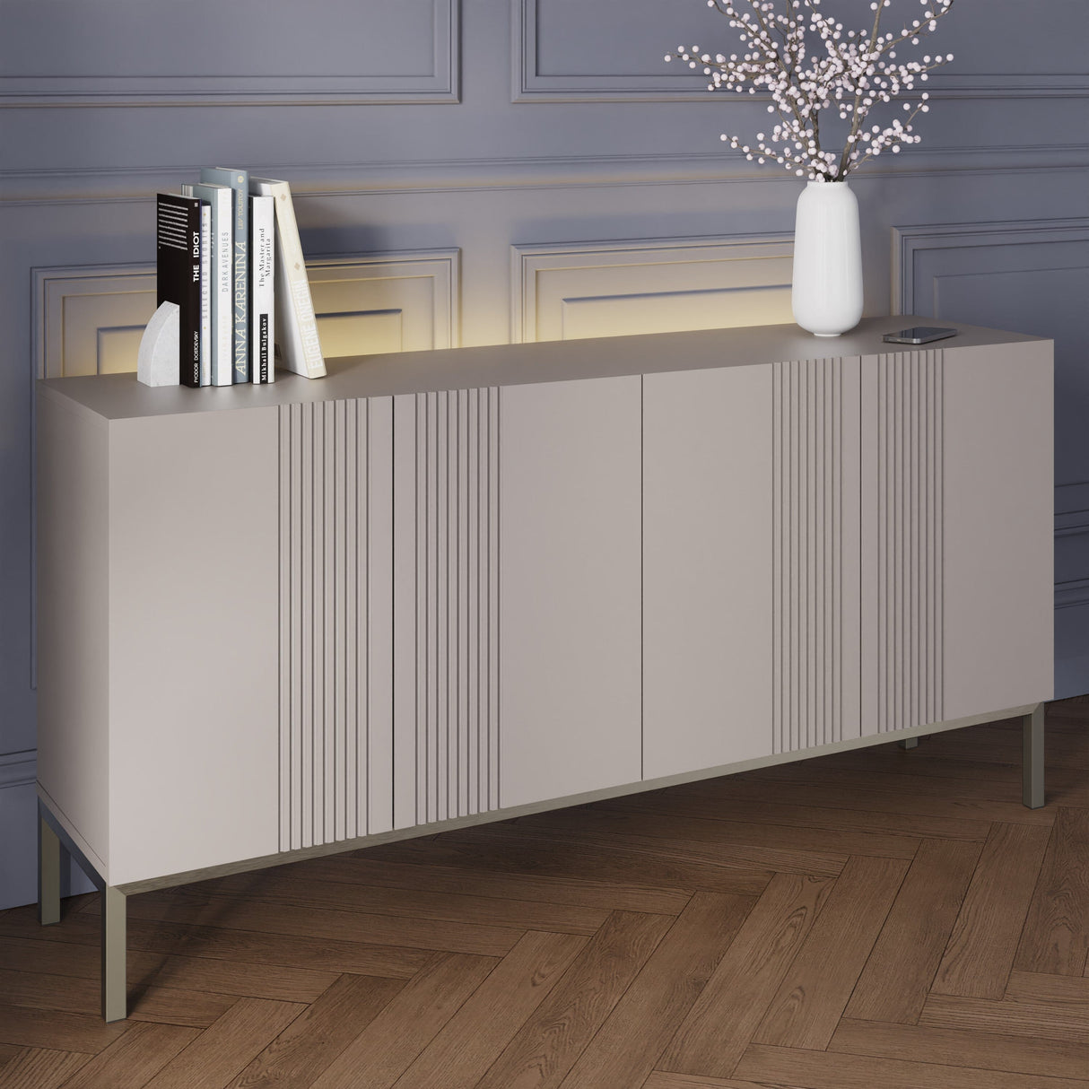 Frank Olsen Iona Grey Sideboard with Mood Lighting
