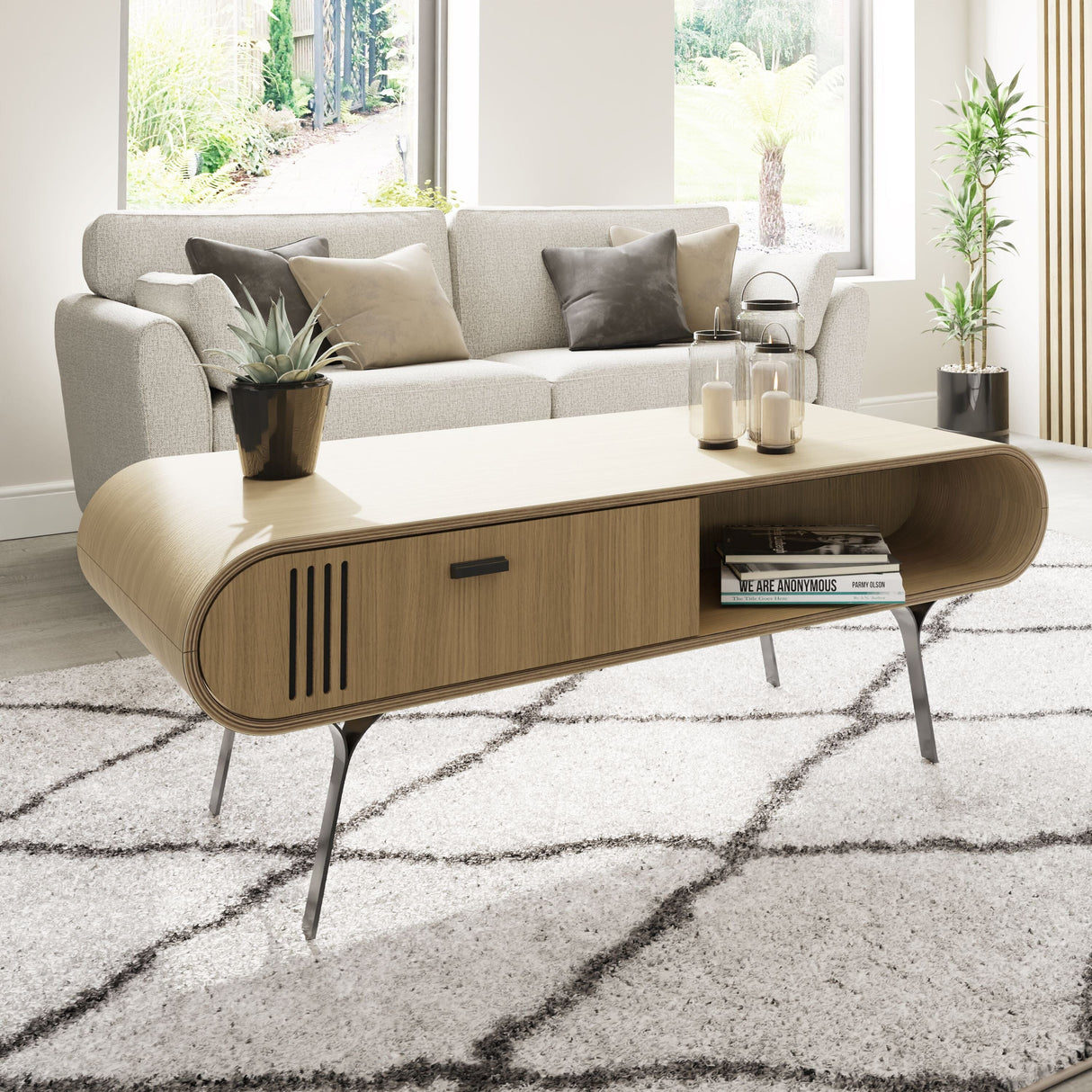 Jual Milano JF102 Oak Coffee Table