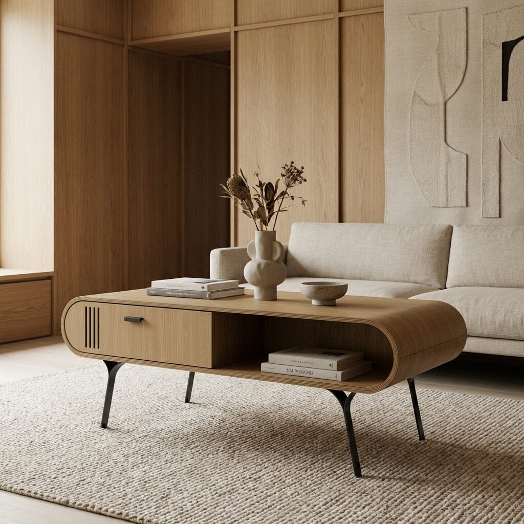 Jual Milano JF102 Oak Coffee Table